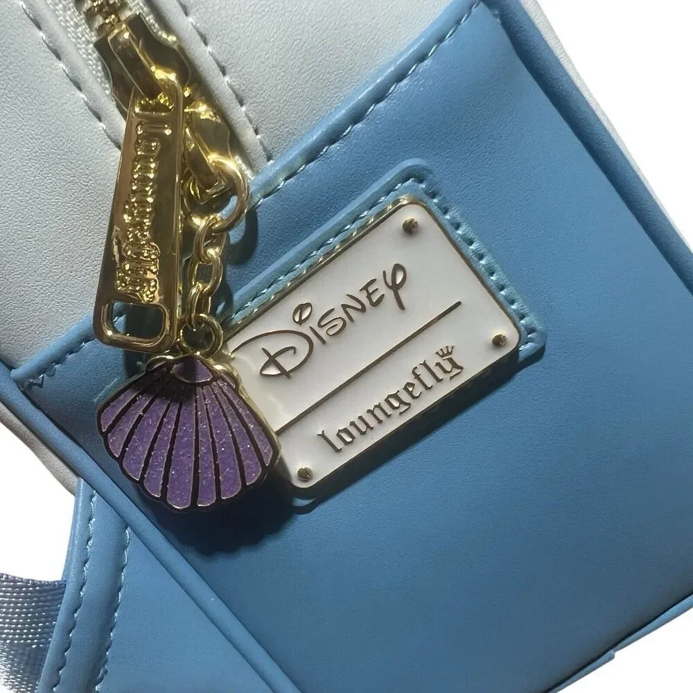 LOUNGEFLY Disney Little Mermaid Stained Glass Backpack Ursula Flounder Ariel - Picture 3 of 9